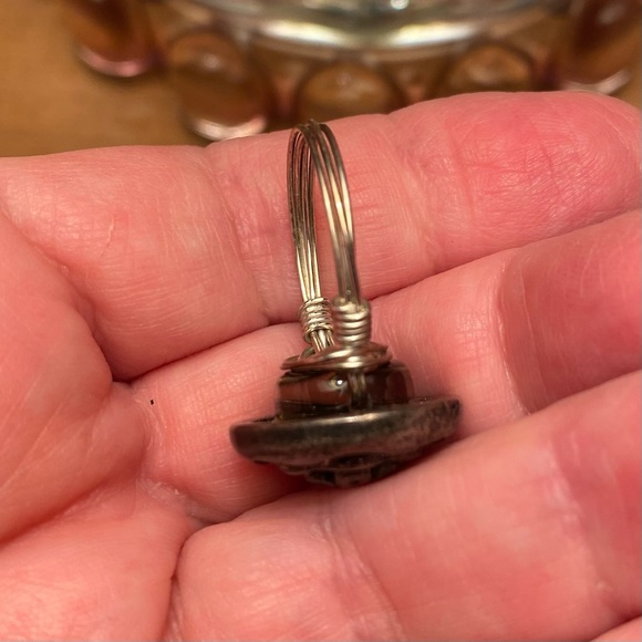 Antique Button Ring - Picture 6 of 7